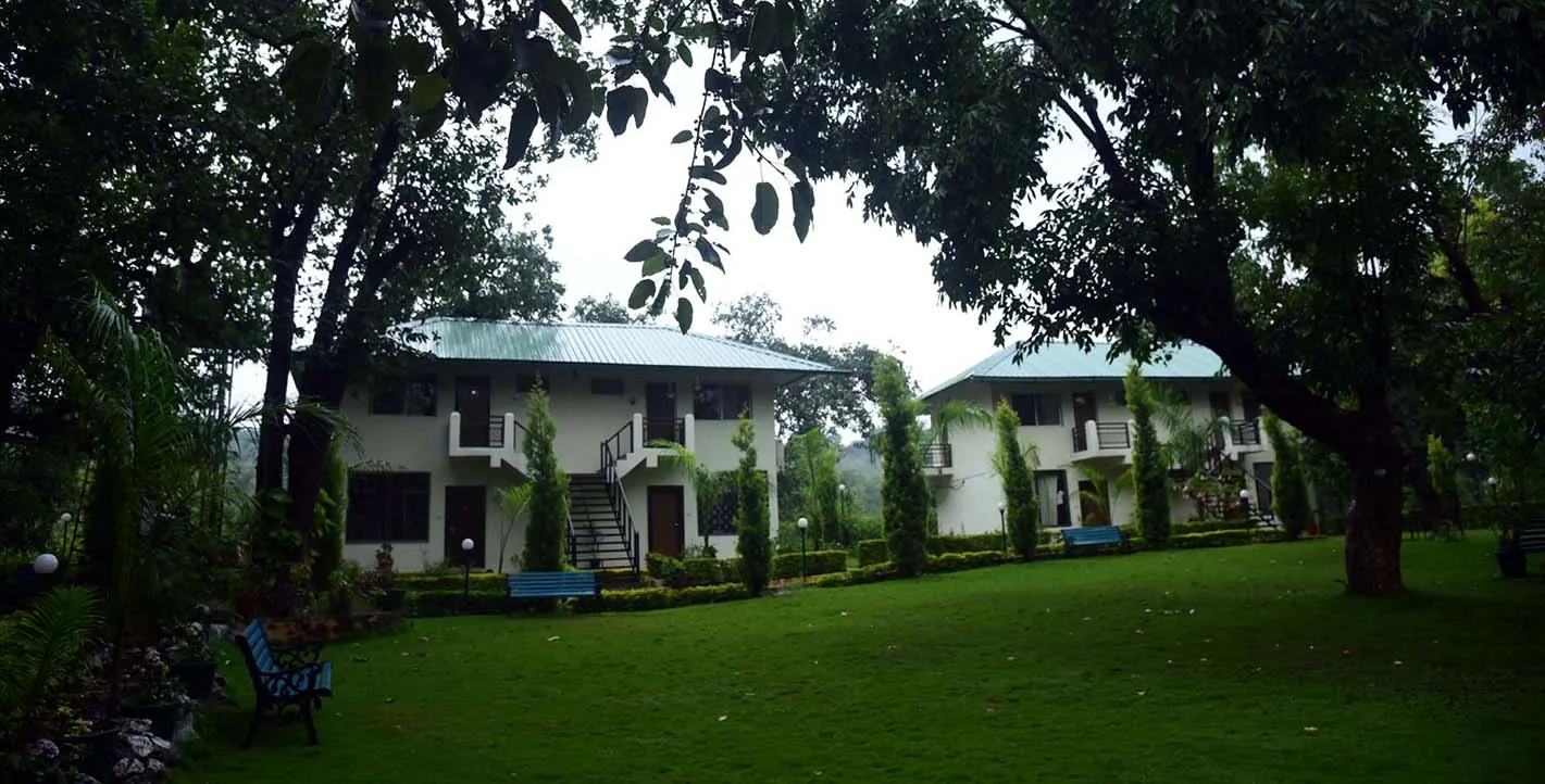Cottages and lawn at Motel Tamia, Tamia